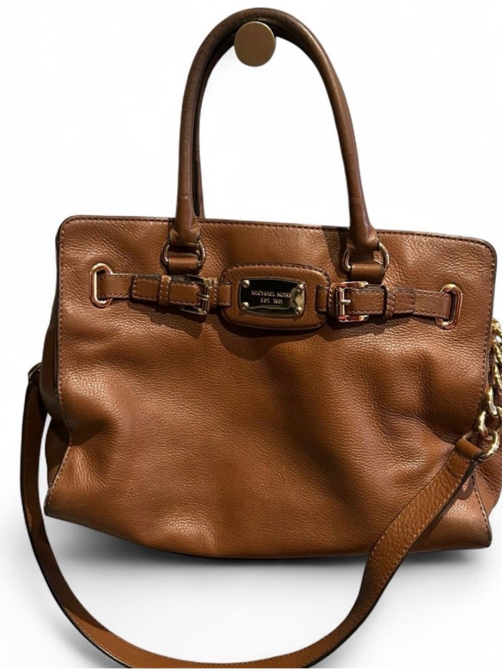 Michael Kors Brown Leather Tote Bag